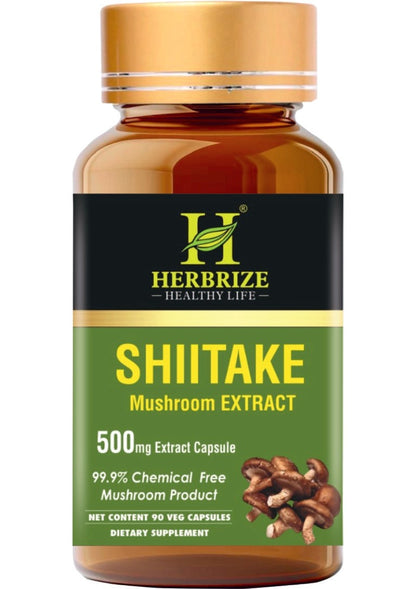 Shiitake Mushroom Extract - 90 Capsules, 500mg per Capsule